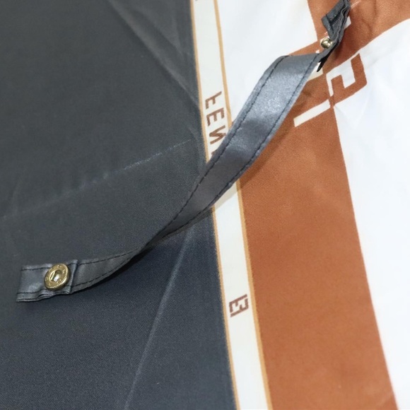 FENDI Folding Umbrella Nylon Black Brown white - Picture 10 of 13